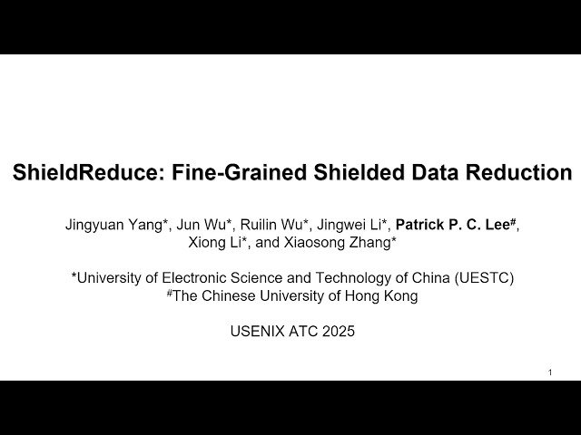 ShieldReduce - Fine-Grained Shielded Data Reduction