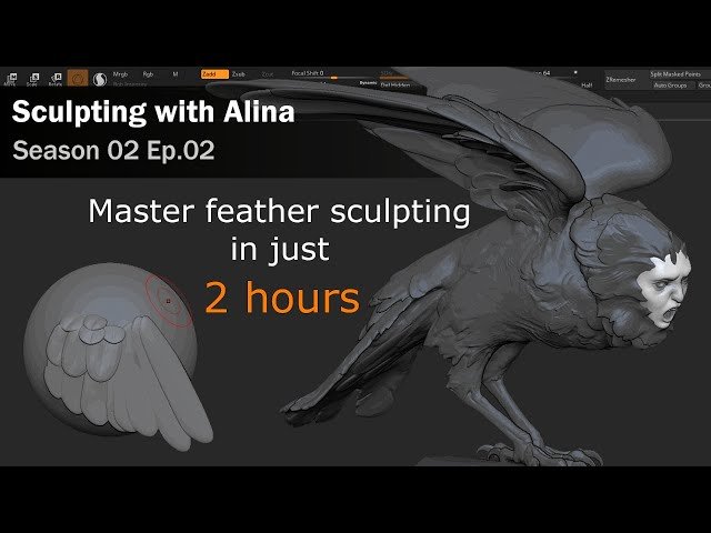 No Rest For The Wicked - Sculpting Feathers in ZBrush - Season 2 Episode 2