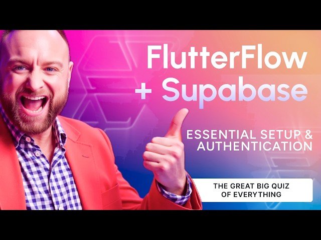 Supabase Setup (Database & Auth) in FlutterFlow - Tutorial Part 1