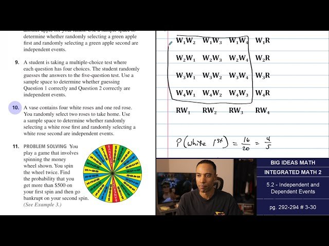 Independent and Dependent Events in Probability - Lecture and Problems
