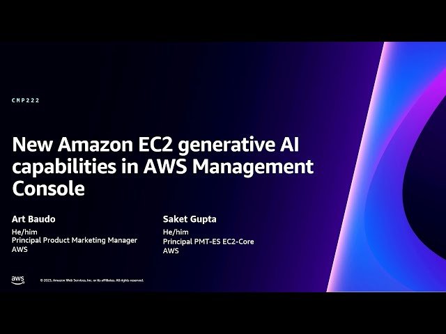 Free Video: New Amazon EC2 Generative AI Capabilities in AWS Management ...
