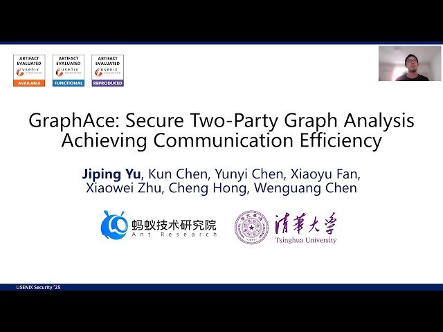 GraphAce - Secure Two-Party Graph Analysis Achieving Communication Efficiency
