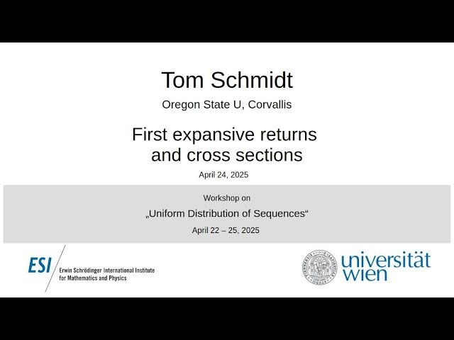 First Expansive Returns and Cross Sections