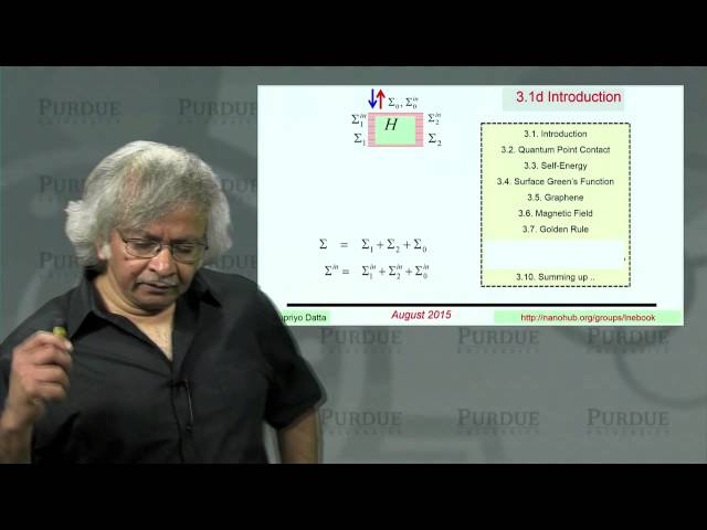 Fundamentals of Nanoelectronics Part B - Quantum Transport Introduction - L3.1
