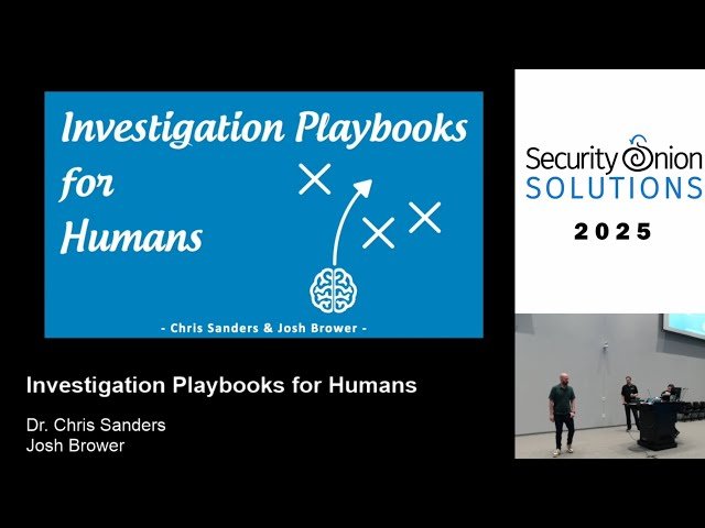 Investigation Playbooks for Humans - A Human-Centered Framework for Security Analysis