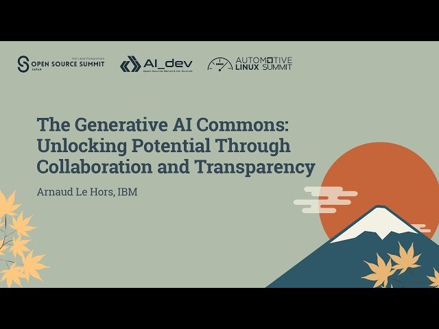 The Generative AI Commons - Unlocking Potential Through Collaboration and Transparency