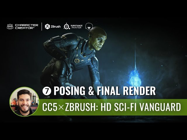 Posing and Final Render in Marmoset Toolbag - Create a HD Sci-Fi Vanguard with CC5 and ZBrush - Part 7