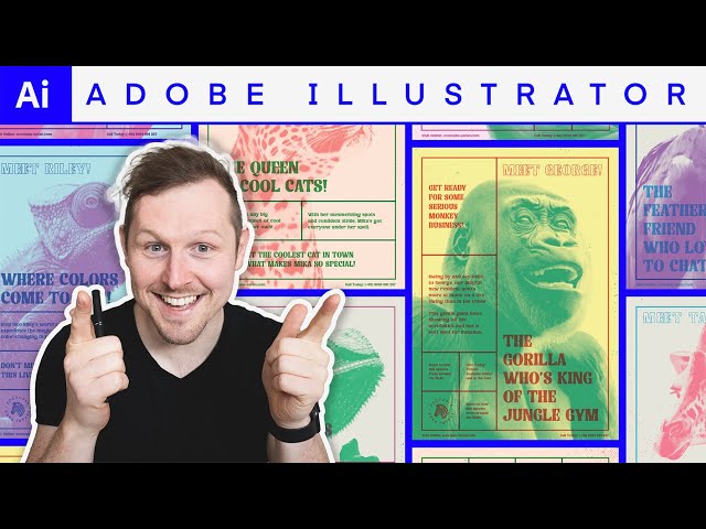 Screen Print Poster Effect in Adobe Illustrator - Poster Design Tutorial