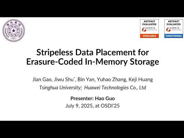 Stripeless Data Placement for Erasure-Coded In-Memory Storage