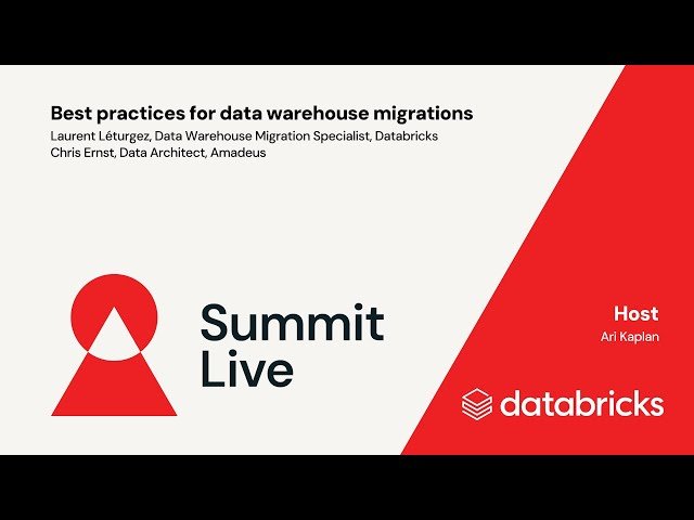 Best Practices for Data Warehouse Migrations