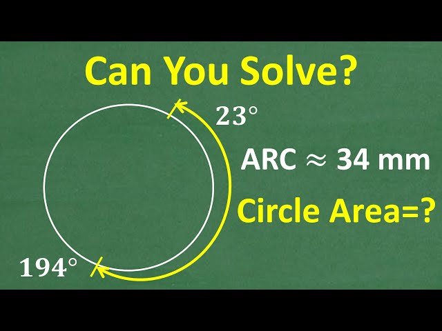 From Arc Length to Area - Can You Solve This Circle Geometry Problem?