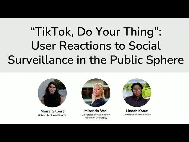"TikTok, Do Your Thing" - User Reactions to Social Surveillance in the Public Sphere