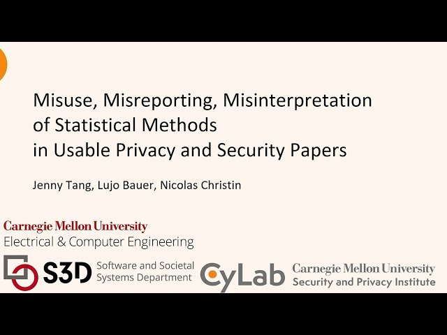 Misuse, Misreporting, Misinterpretation of Statistical Methods in Usable Privacy and Security Papers
