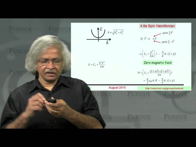 Fundamentals of Nanoelectronics Part B - Spin-orbit Coupling - L4.6
