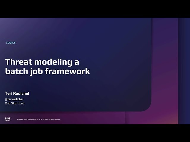 Threat Modeling a Batch Job Framework - COM325