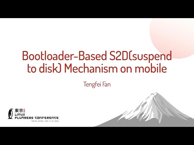 Bootloader-Based S2D Suspend to Disk Mechanism on Mobile