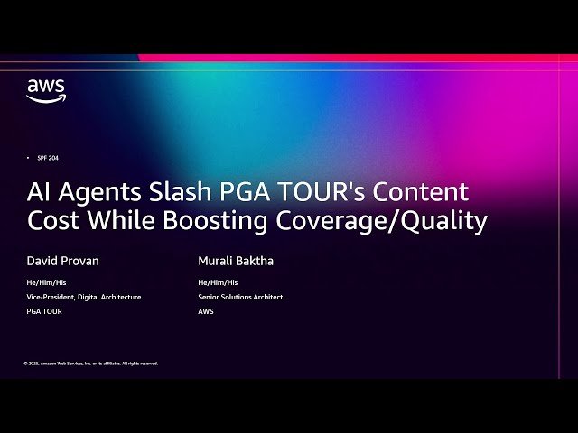 AI Agents Slash PGA TOUR's Content Cost While Boosting Coverage and Quality