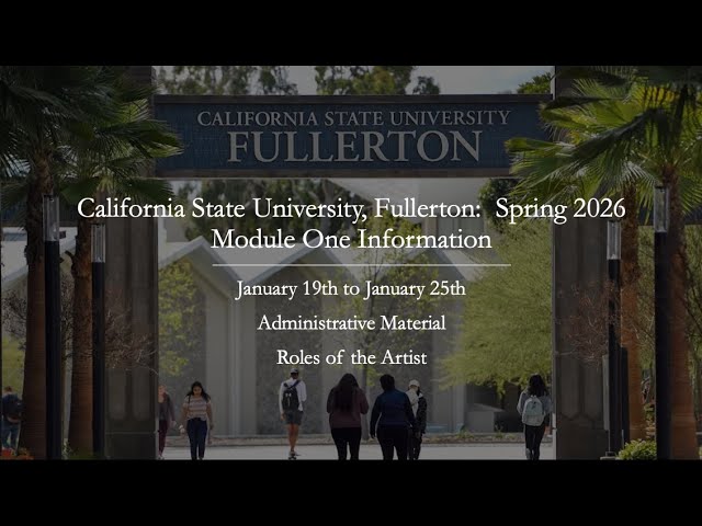 Art 101: Introduction to Concepts and History of Art - Module One - Spring 2026