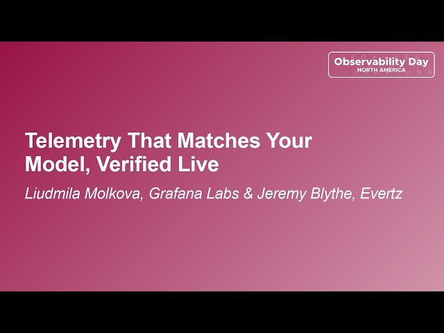 Telemetry That Matches Your Model, Verified Live