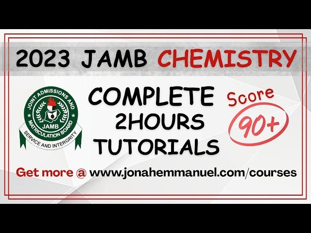 JAMB 2023 Chemistry Complete Past Questions and Answers Revision