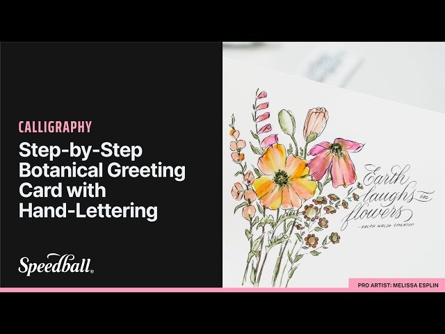 Step-by-Step Botanical Greeting Card with Hand-Lettering
