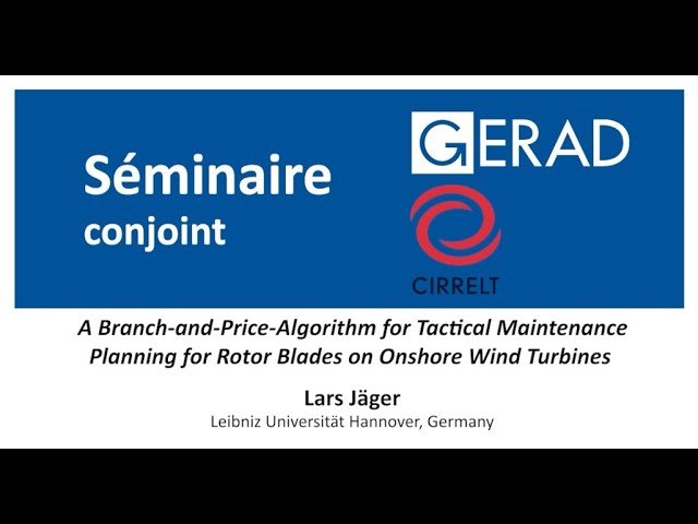 A Branch-and-Price Algorithm for Tactical Maintenance Planning for Rotor Blades on Onshore Wind Turbines