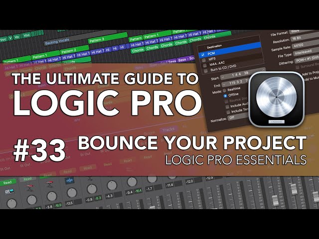 Bouncing and Dithering in Logic Pro - Tutorial 33