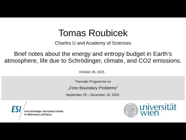 Brief Notes About the Energy and Entropy Budget in Earth's Atmosphere and Life