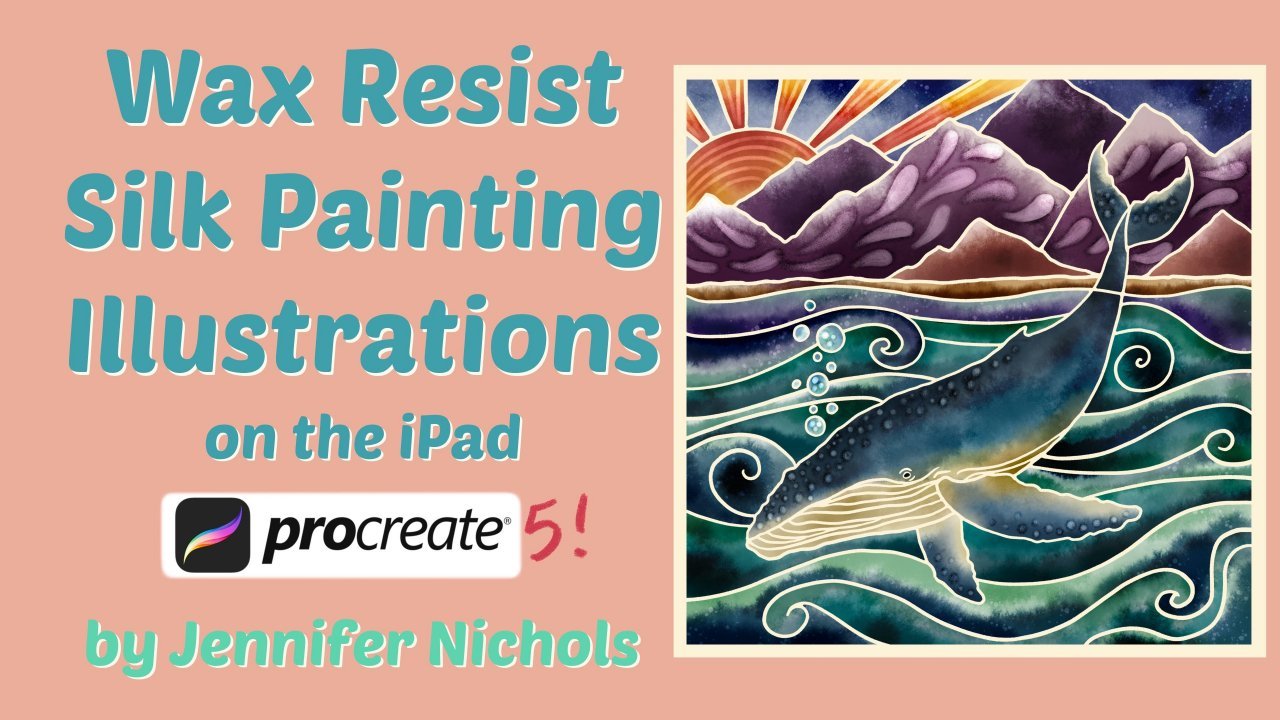 How To Get A Wax Resist, Batik, Or Painted Silk Look In Procreate On Your iPad