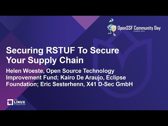 Securing RSTUF To Secure Your Supply Chain
