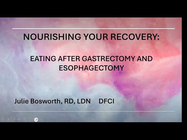 Eating After Gastrectomy and Esophagectomy
