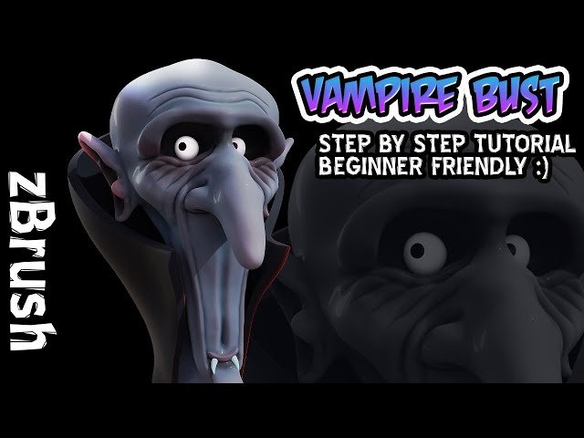 Sculpting and Painting for Beginners - Toon Vampire in ZBrush Step-by-Step