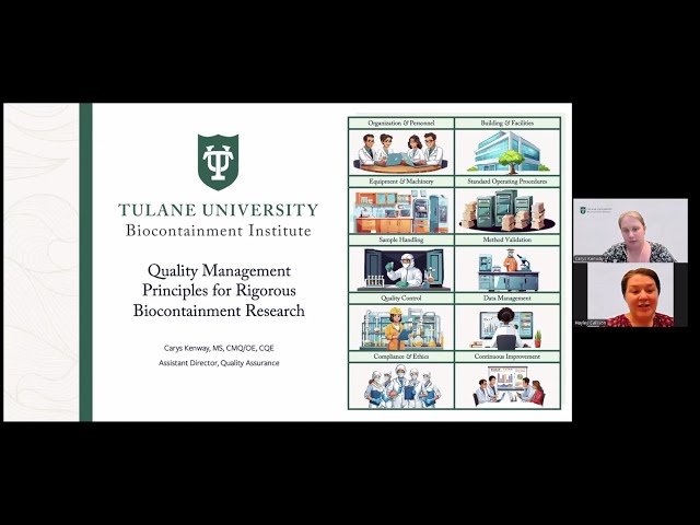 Quality Management Principles for Rigorous Biocontainment Research