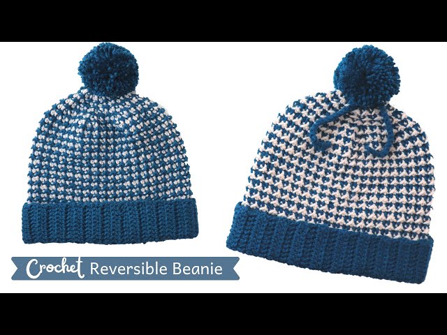 Crochet Reversible Hat - One Row Repeat Beanie