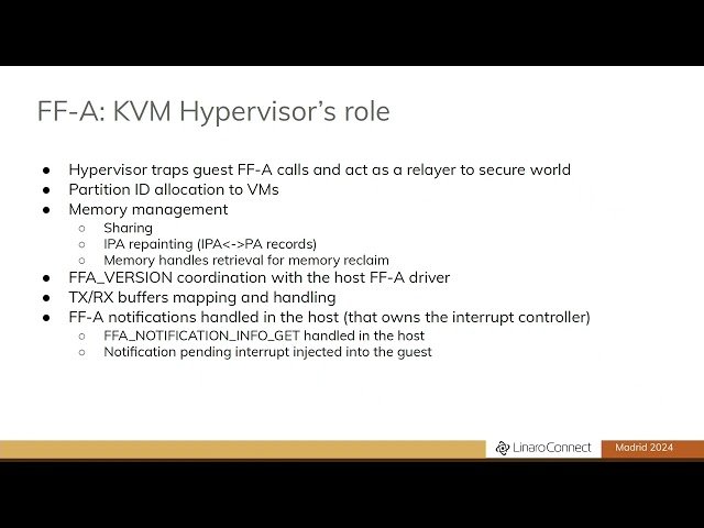 Enabling the FF-A Software Standard for KVM Virtual Machines