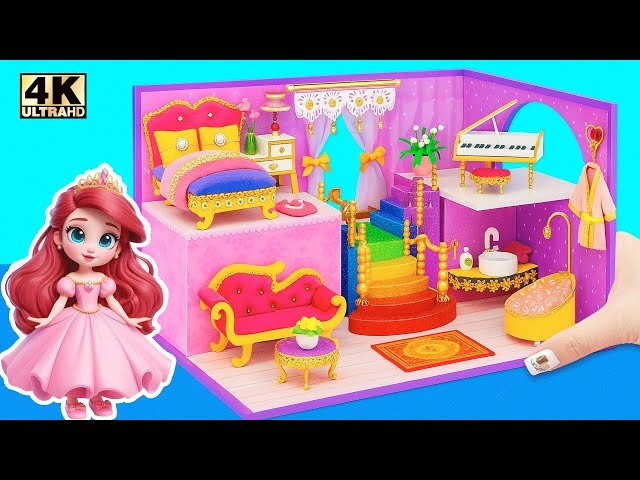 Build Amazing Pink Castle Bedroom and DIY Luxury Rooms for Disney Princess - DIY Mini House