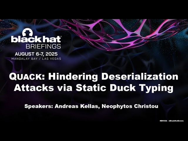 QUACK - Hindering Deserialization Attacks via Static Duck Typing