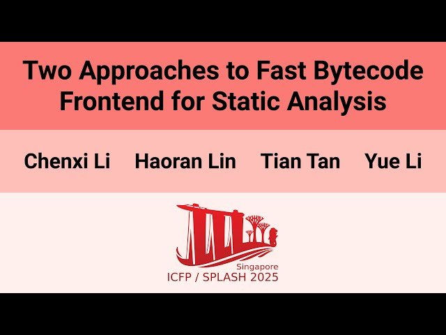 Two Approaches to Fast Bytecode Frontend for Static Analysis