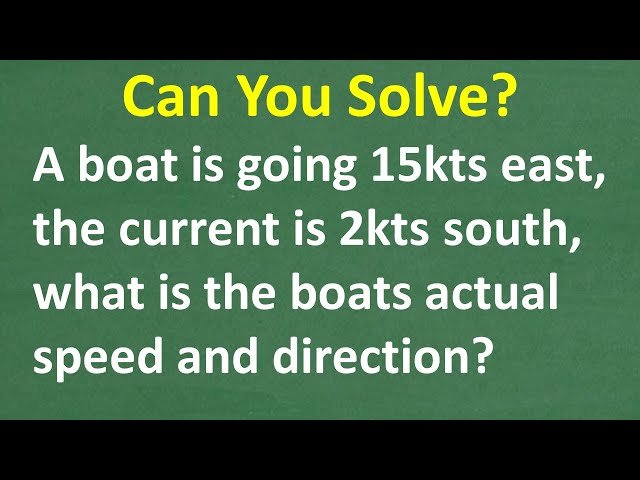Solving Vector Problems in Trigonometry - Finding Boat Speed and Direction