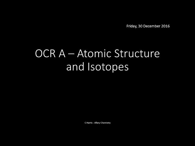 OCR A Level Chemistry Year 1 Complete Revision Course