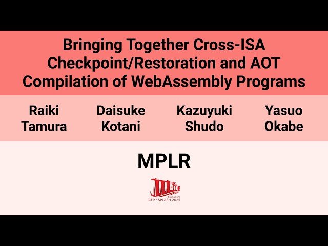 Bringing Together Cross-ISA Checkpoint/Restoration and AOT Compilation of WebAssembly Programs