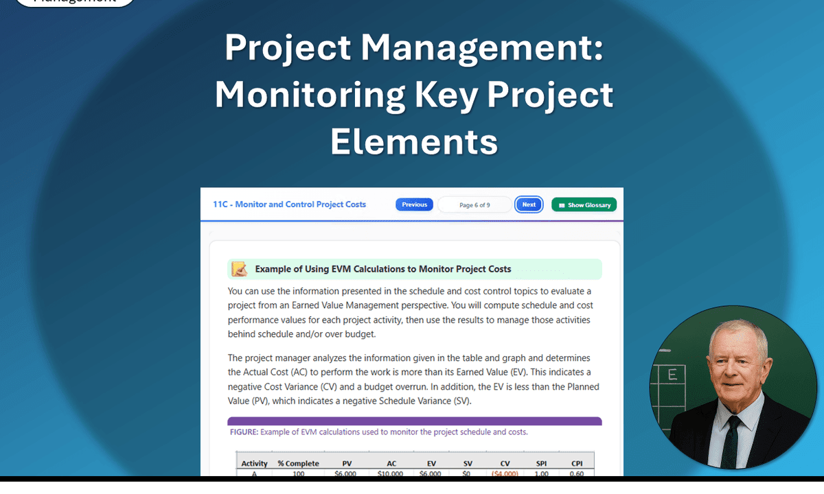 Project Management: Monitoring Key Project Elements