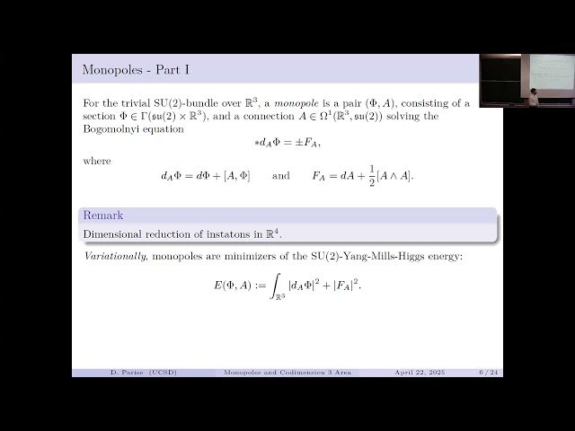 Nonabelian Yang-Mills-Higgs and Plateau's Problem in Codimension Three