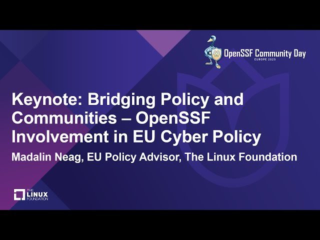 Bridging Policy and Communities - OpenSSF Involvement in EU Cyber Policy