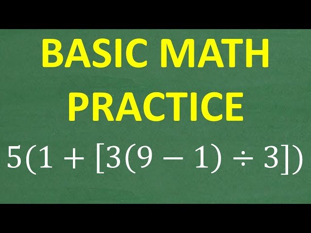 Order of Operations - PEMDAS Challenge - Solve 5(1 + [3(9−1) ÷ 3]) Step-by-Step
