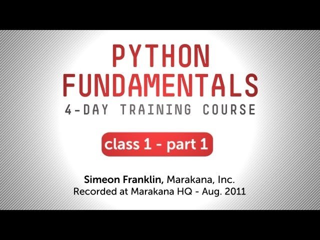 Python Fundamentals Training