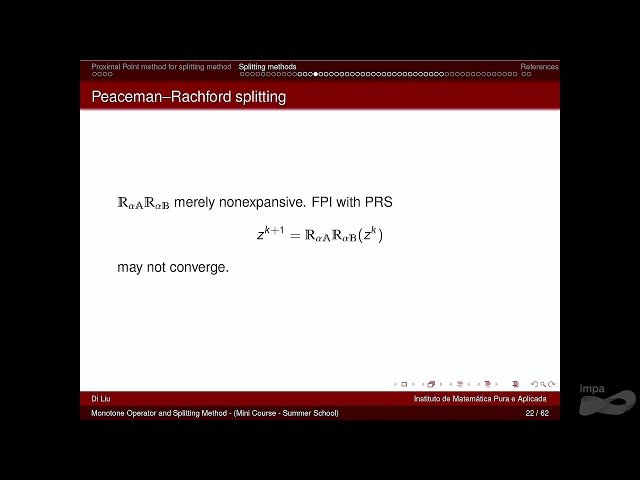 Maximal Monotone Operator and Splitting Method - Lecture 5
