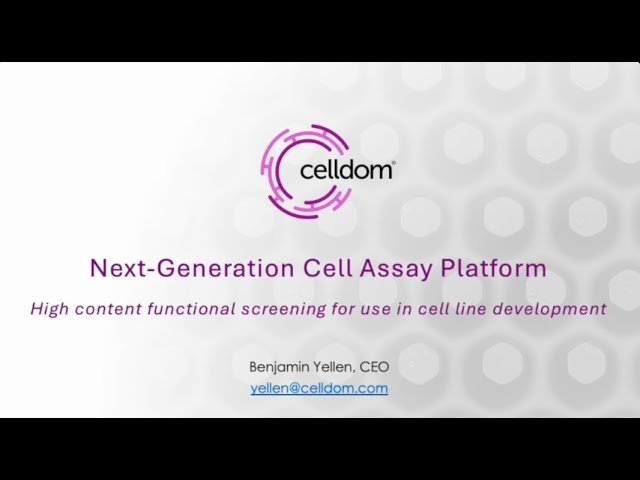Free Video: Function First Live Cell Screening in Microwells for ... image.