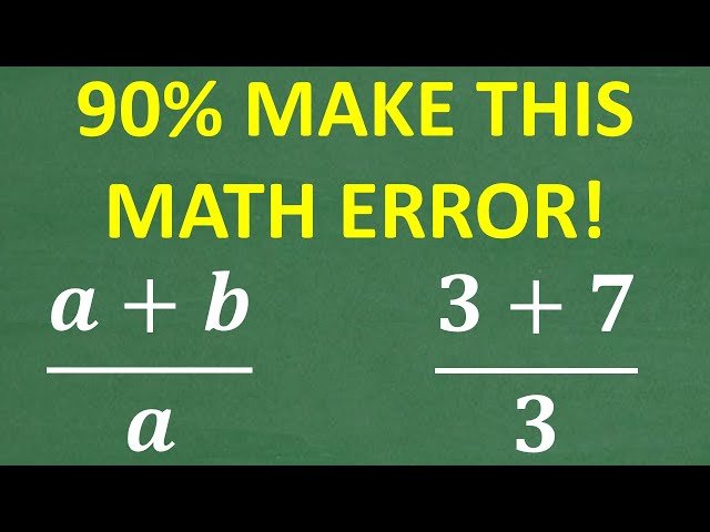 The Most Common Mistake in Fractions - Don't Cross Cancel Wrong!