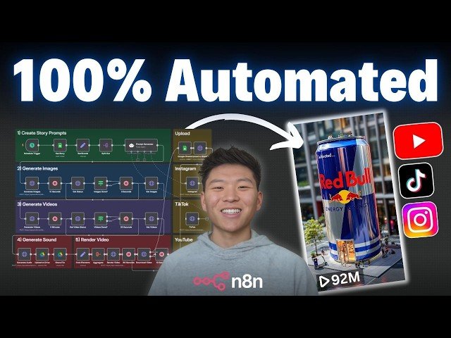 I Built a 24/7 Viral Shorts Machine with No-Code - Free n8n Template